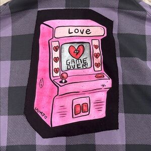 Customized Zumiez/Lululemon Overshirt Check Plaid Graphite Grey Purple Ash